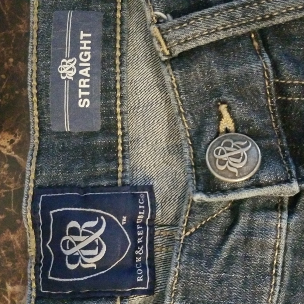 Men's Rock & Republic straight leg Jean's Size 30×32. Excellent condition - Picture 7 of 8